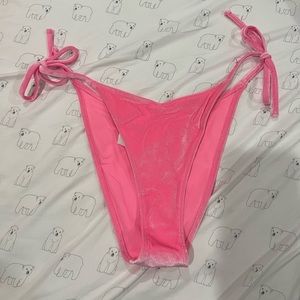 bubblegum pink velvet cheeky bikini bottom!